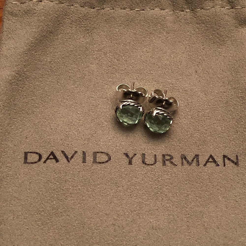 David Yurman Chatelaine Prasiolite Stud Earrings